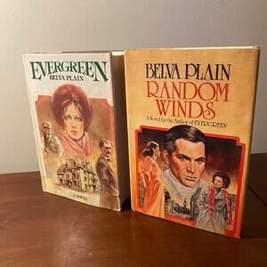 Evergreen (1978, HC) & Random Winds (1980, HC) by Belva Plain 1st Printings